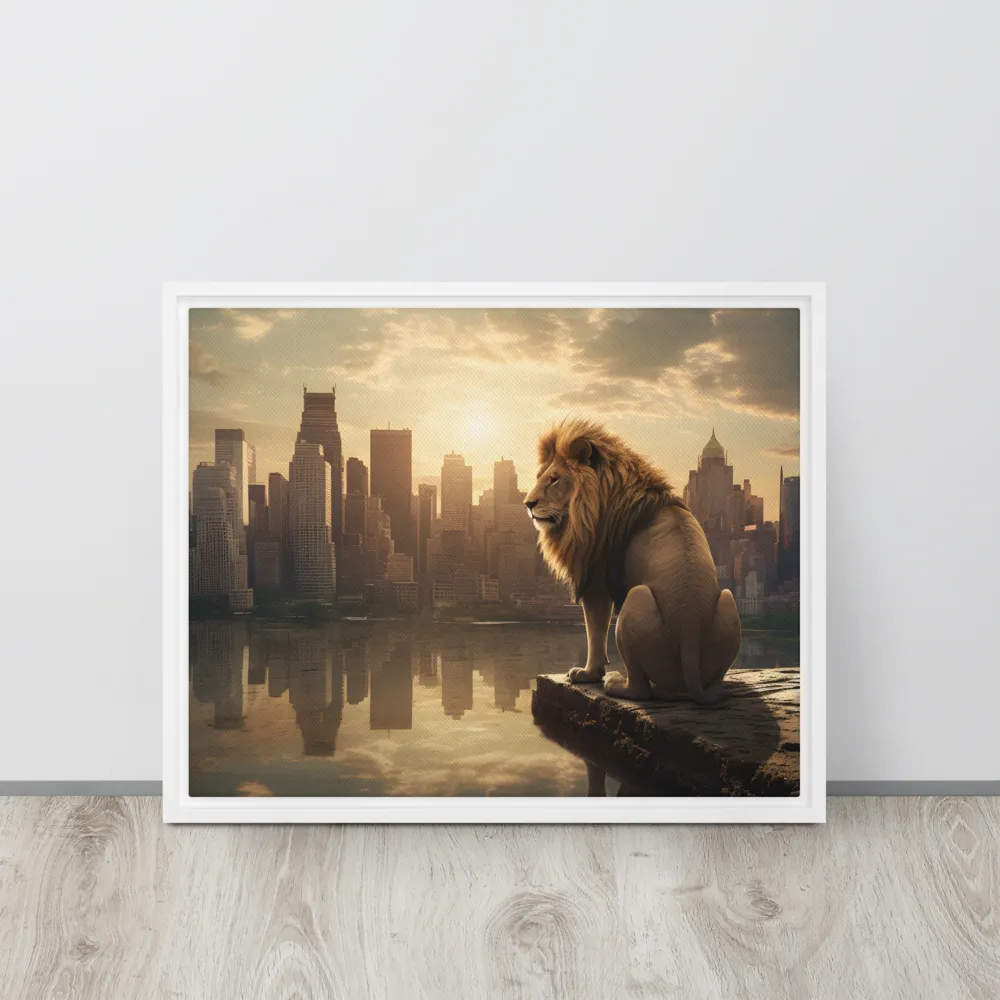 The Lion's Gaze Over the Urban Symphony
