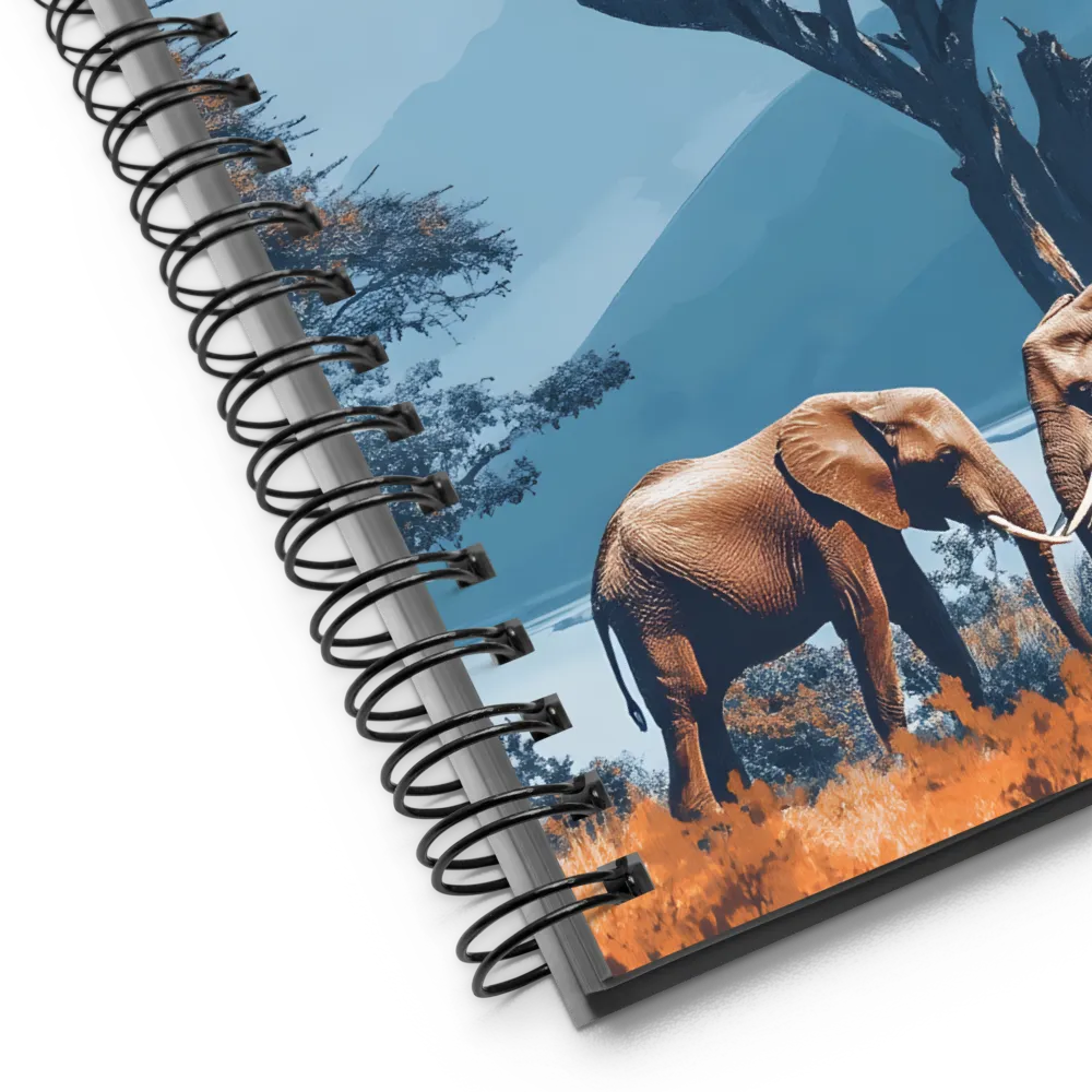 Elephants Amidst Serenity | Spiral Notebook