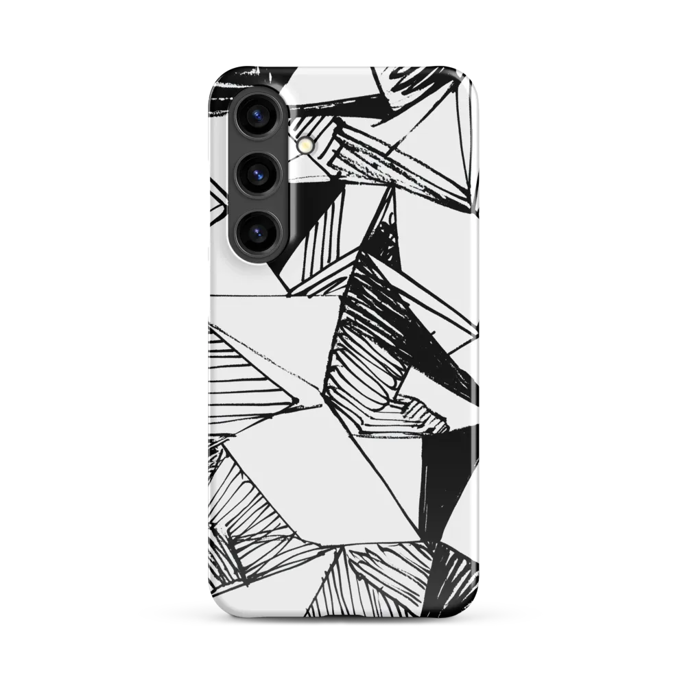 Dynamic Geometry in Ink | Phone Case |  S24 Plus | Snap Case | Glossy
