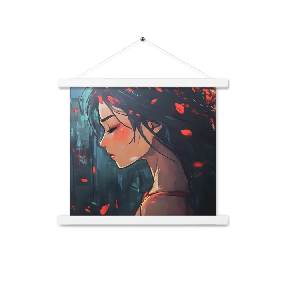 Whispers of Melancholy | Poster With White Wood Hanger | 14″×14″