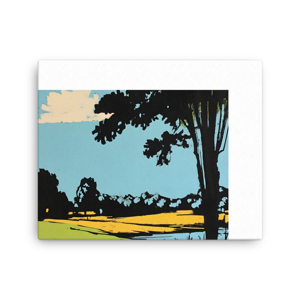 Vibrant Landscape in Pop Art Style | Thin Canvas | 16″×20″