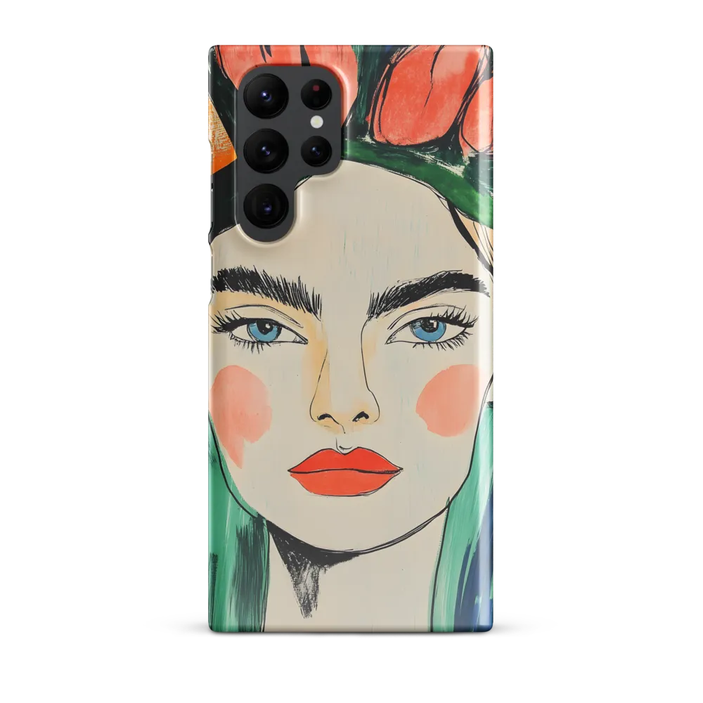 Radiant Bloom: A Serene Portrait | Phone Case |  S22 Ultra | Snap Case | Glossy