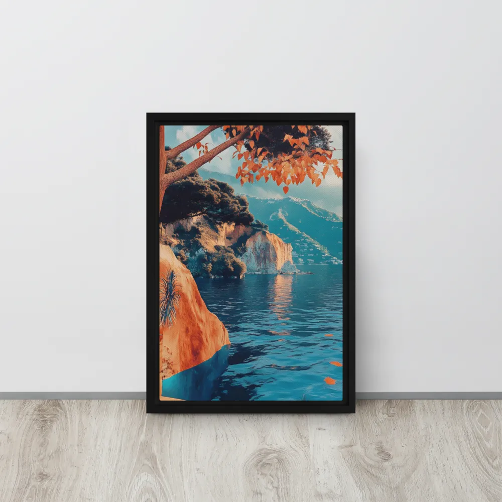 Elysian Waterscape | Canvas with Black Frame | 12″×18″