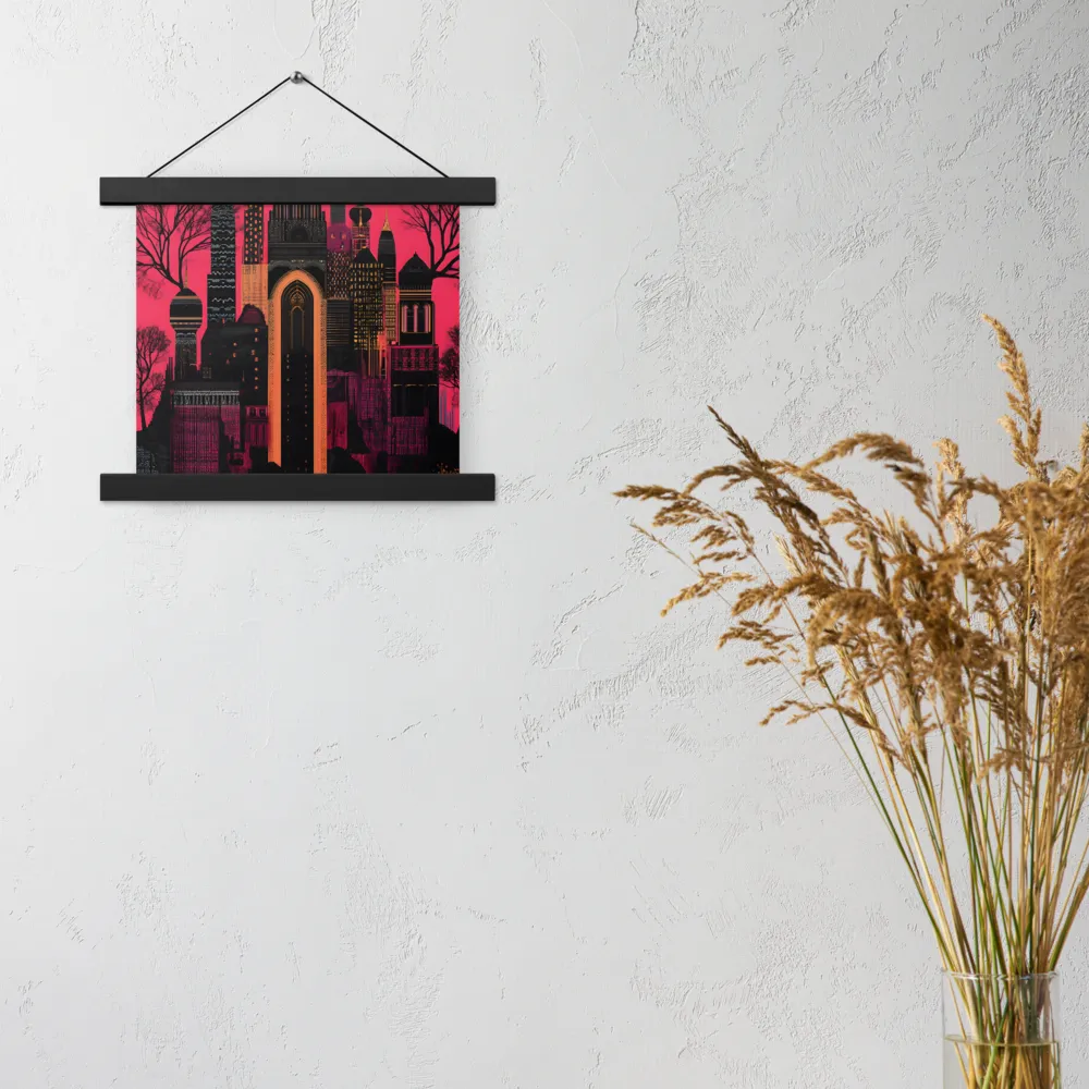 Urban Reverie | Poster With Black Wood Hanger | 10″×10″