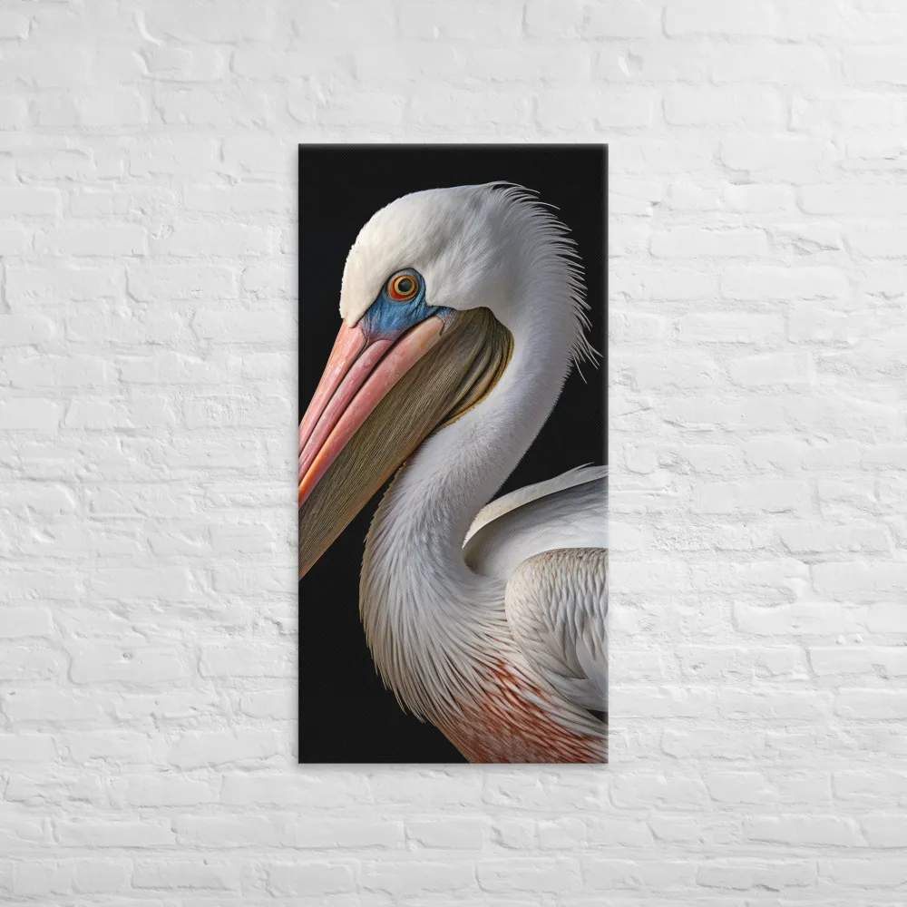 Elegance in White: The Pelican | Canvas | 24″×48″