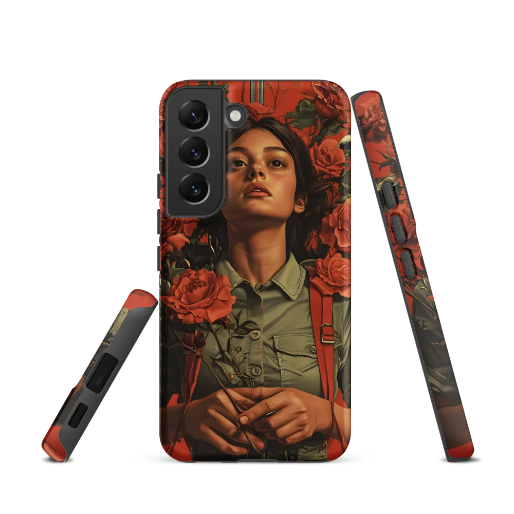 Harmony and Strength: A Portrait Among Roses