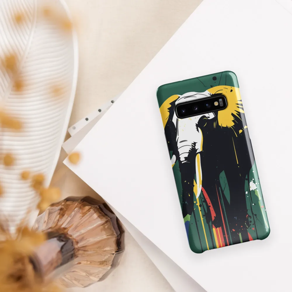 Majestic Minimalism: The Colorful Elephant