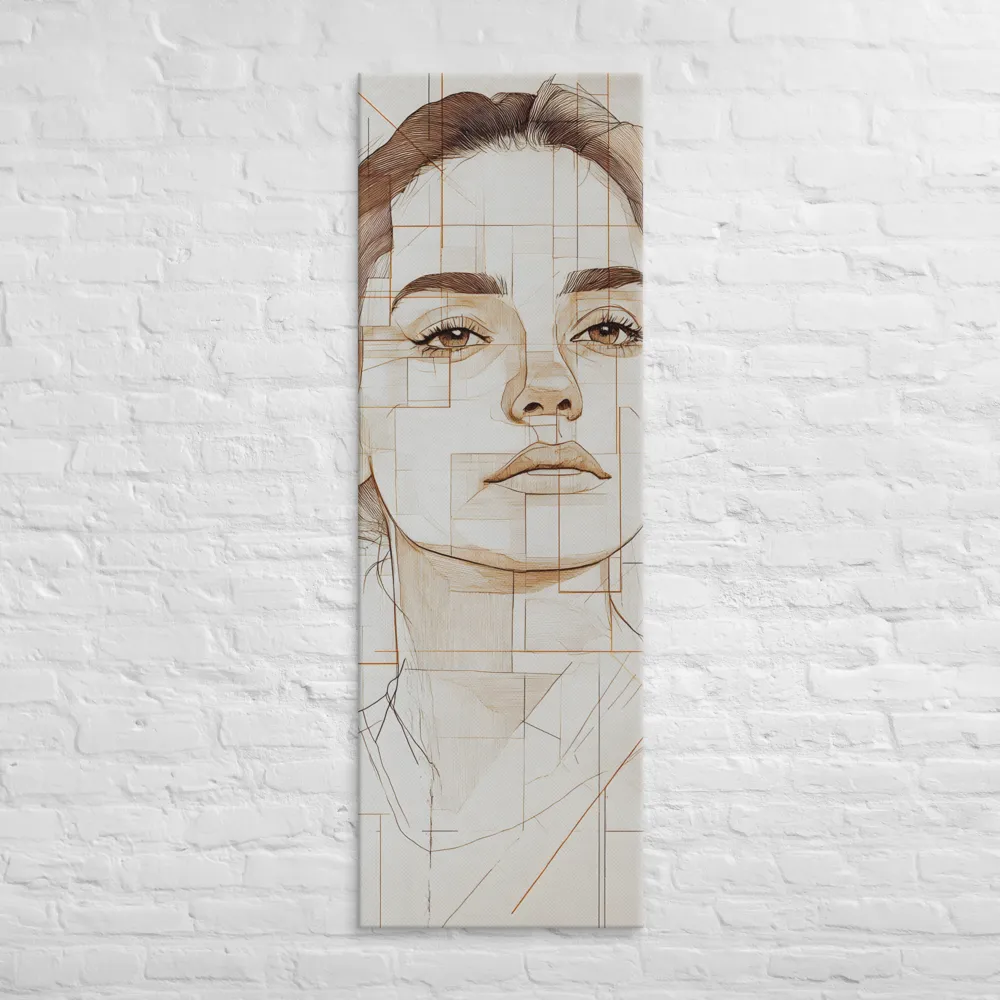 Geometric Serenity: A Minimalist Portrait