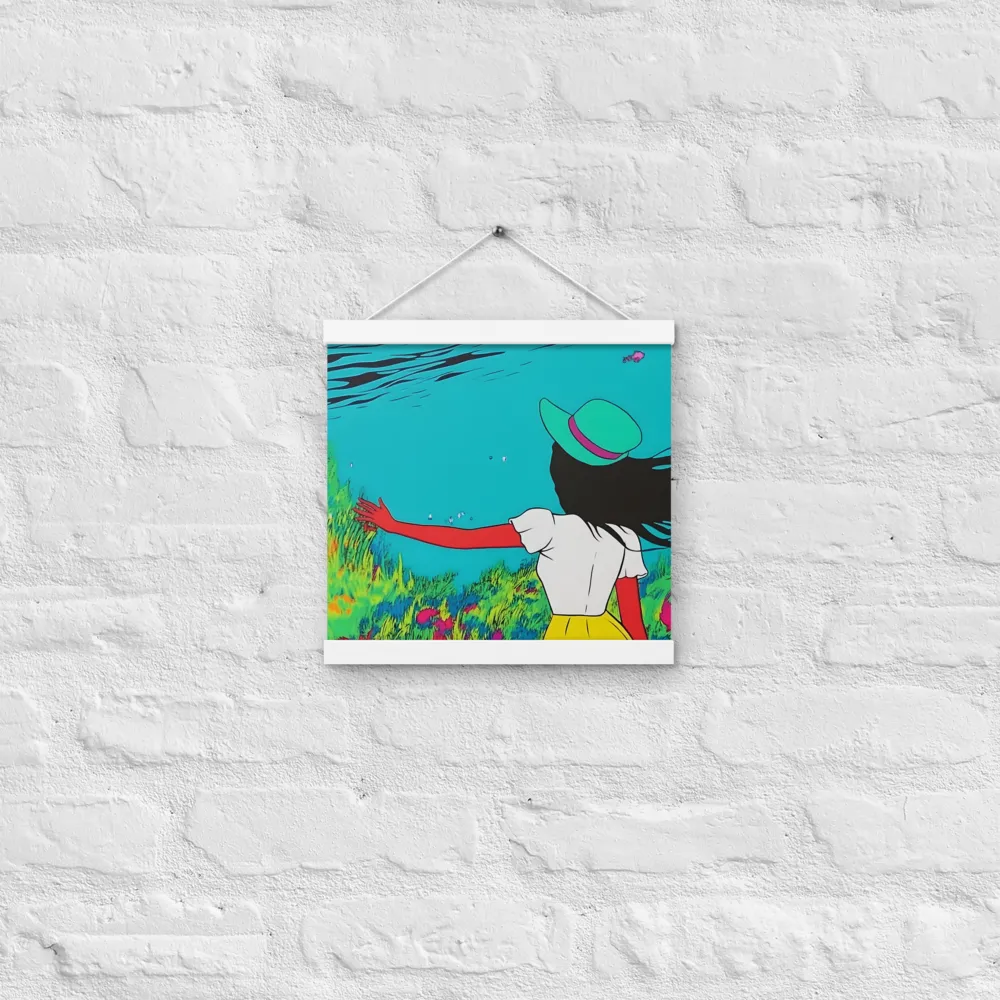 Whimsical Encounter | Poster With White Wood Hanger | 12″×12″