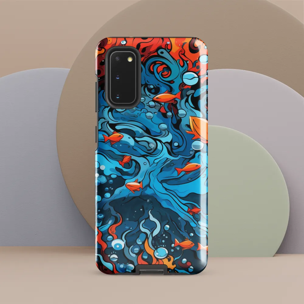 Fluid Harmony: Ocean and Flames