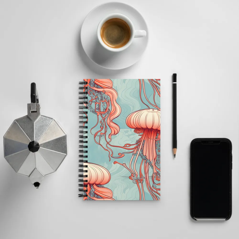 Ethereal Dance of Jellyfish | Spiral Notebook