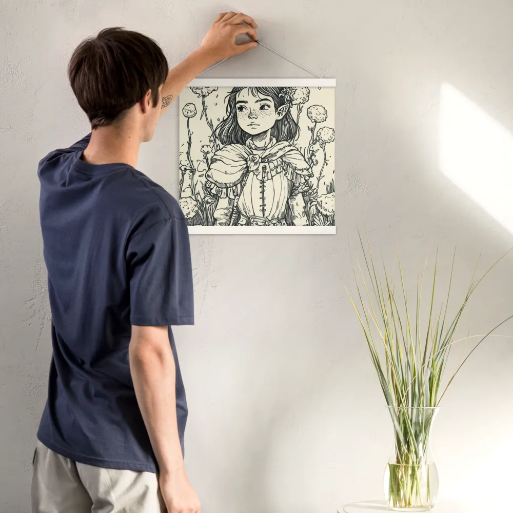 A Young Guardian of Nature | Poster With White Wood Hanger | 16″×16″