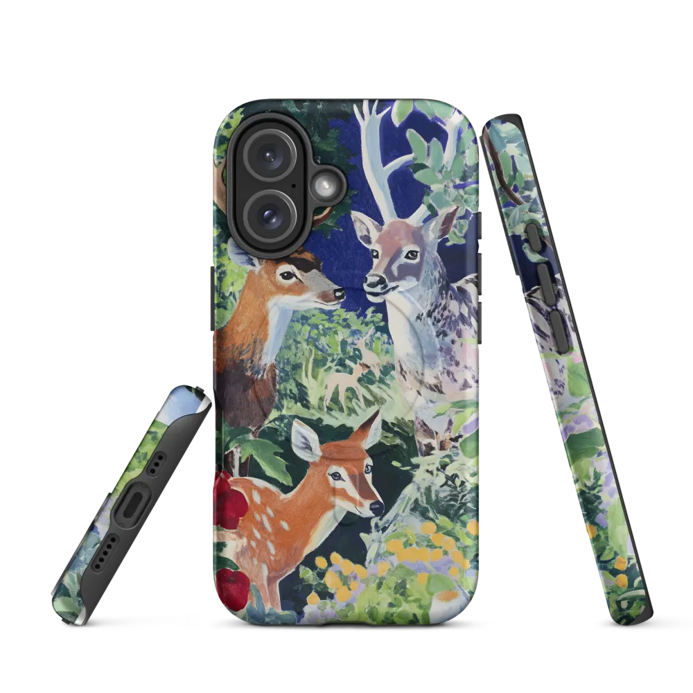 Whispers of the Forest: A Deer Gathering | Phone Case |  16 | MagSafe® Tough Case | Matte