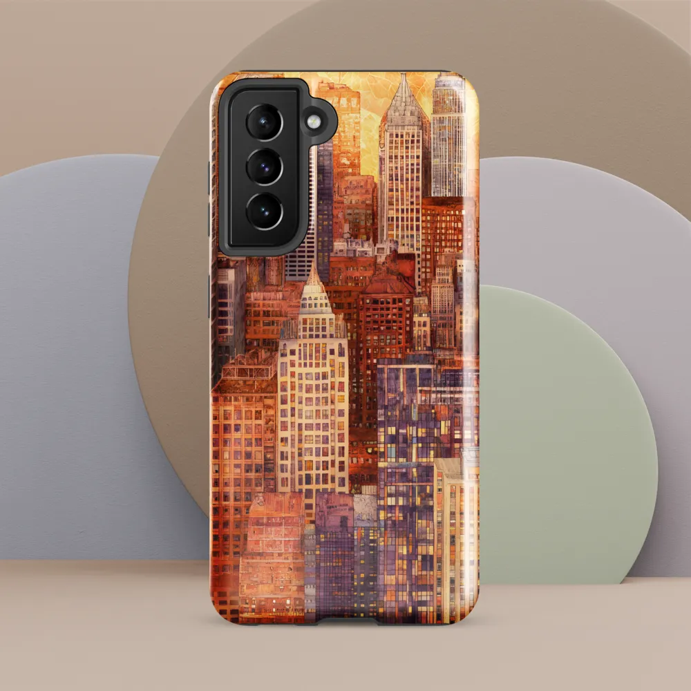 Golden Hour Over the City | Phone Case |  S21 FE | Tough Case | Glossy