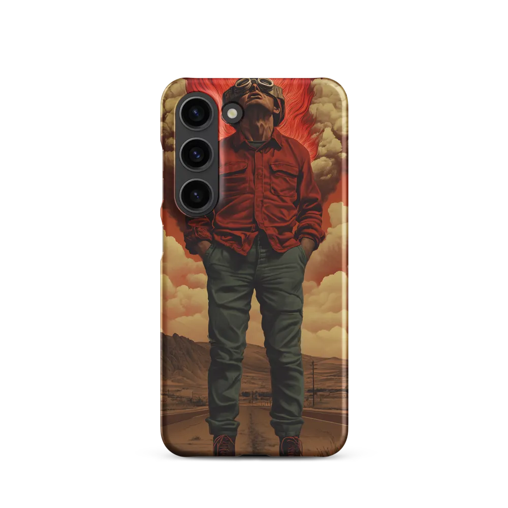 Defiant Spirit in a Surreal Landscape | Phone Case |  S23 | Snap Case | Matte