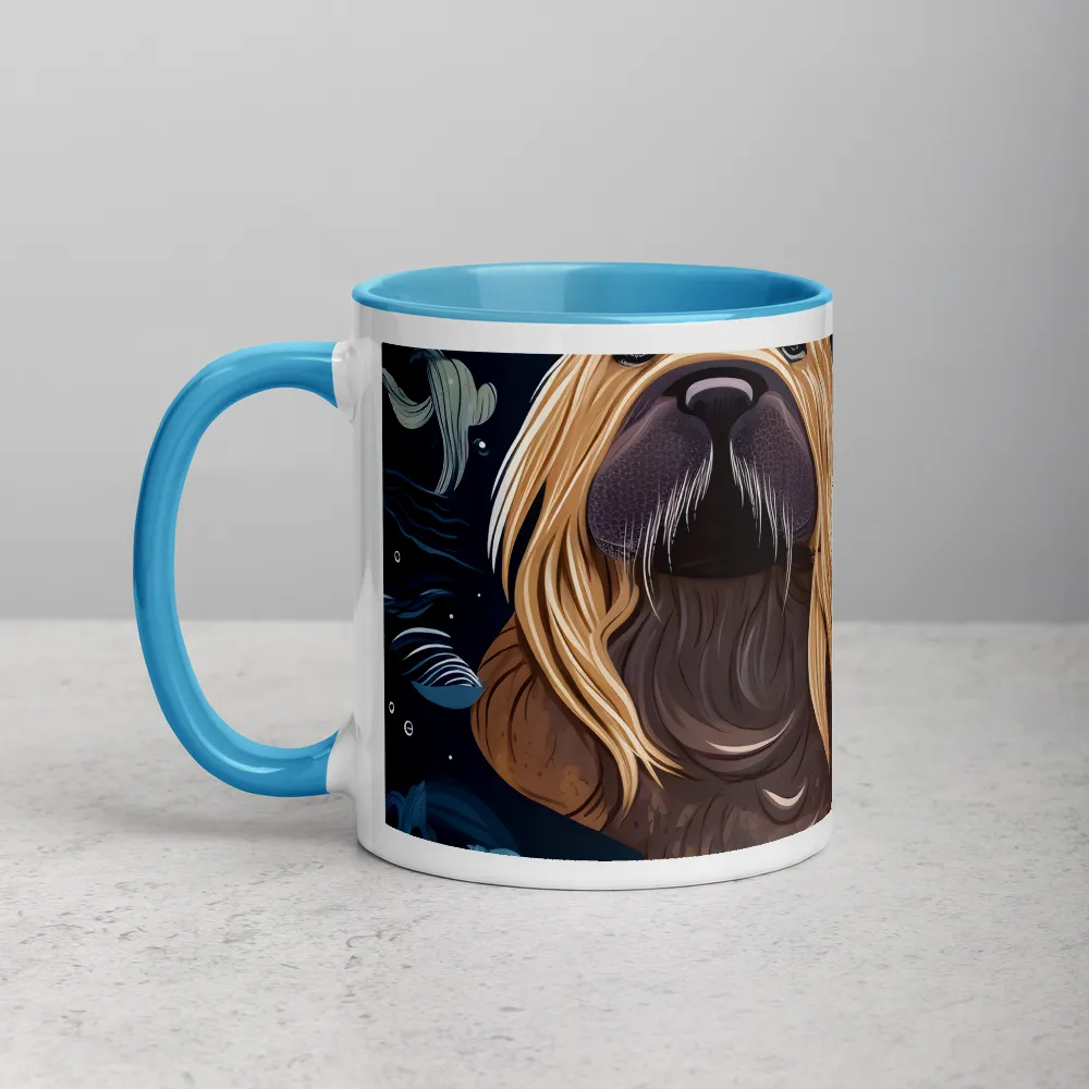 Whimsical Walruses in Deep Blue