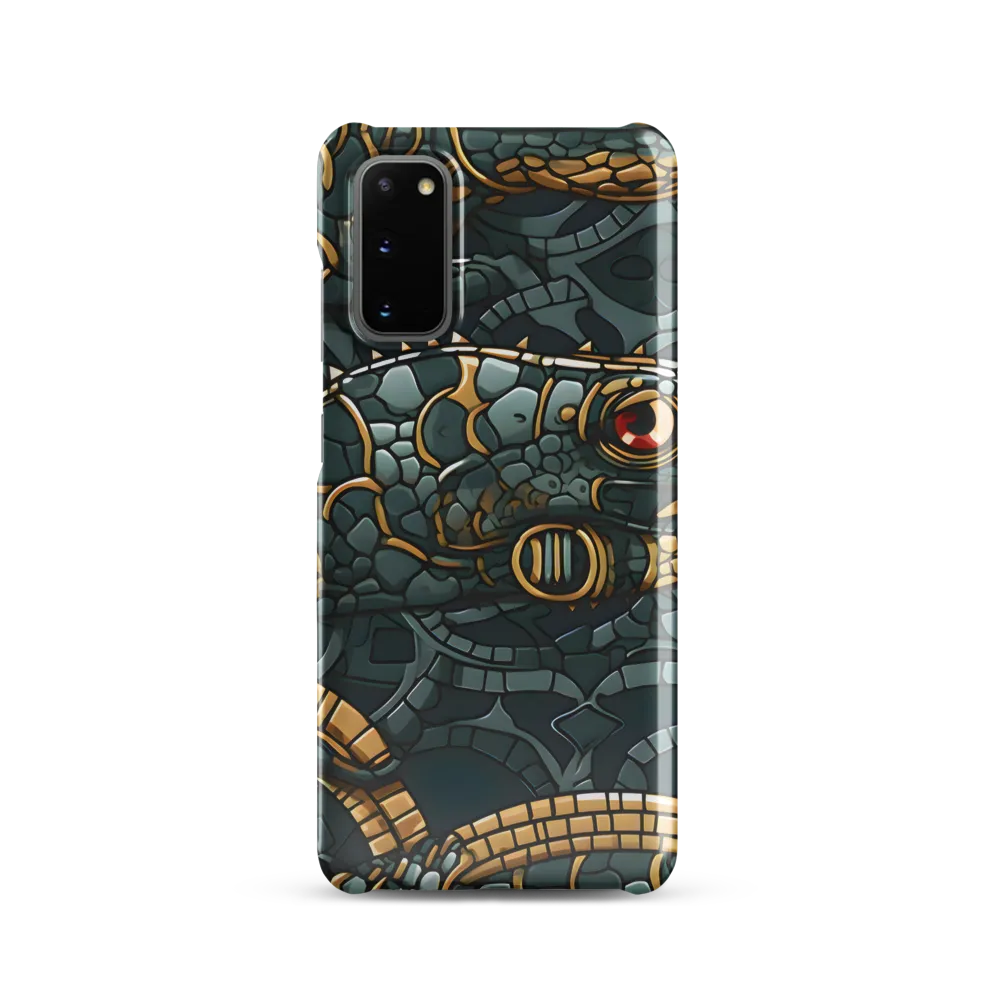 Reptilian Elegance: A Digital Art Nouveau Tapestry