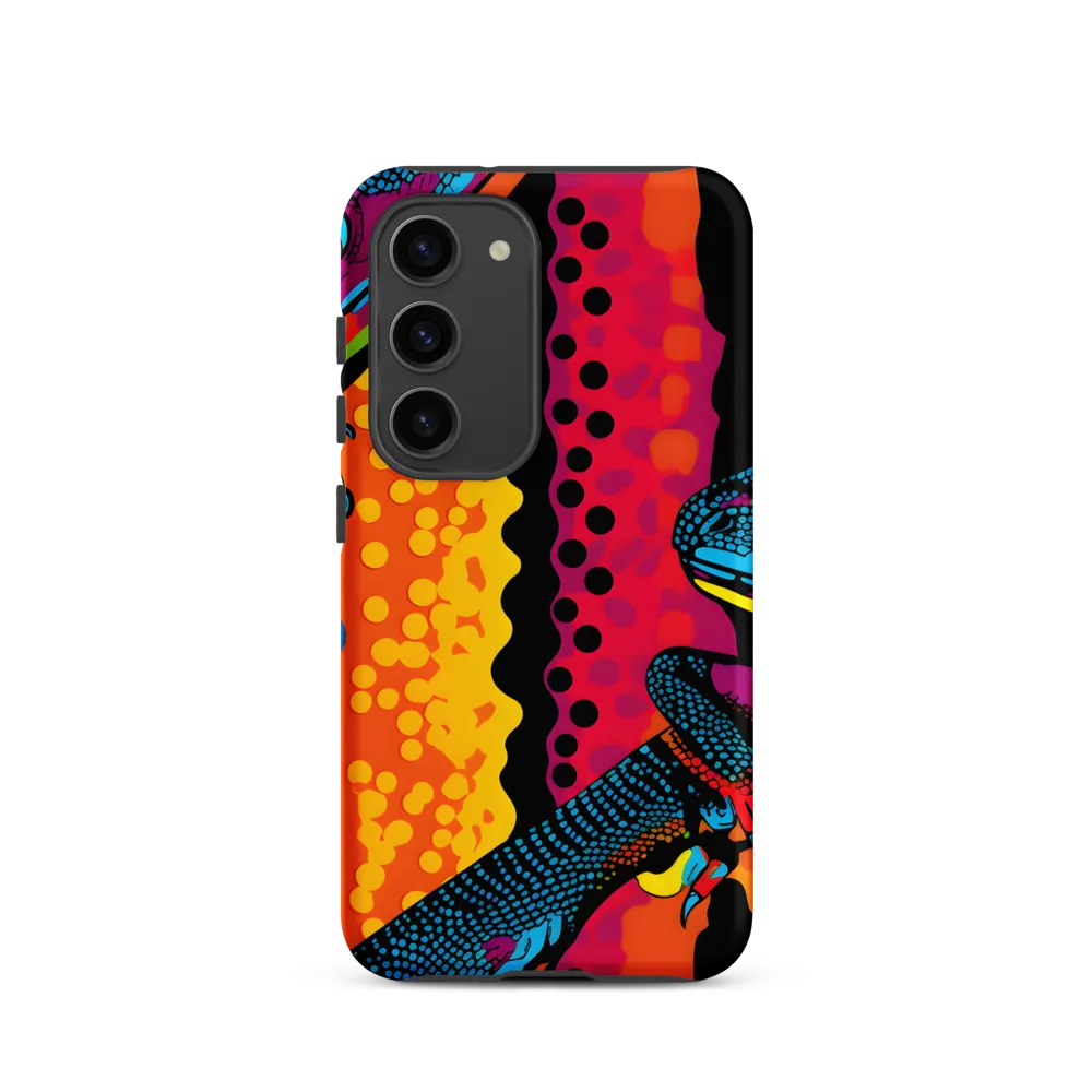 Colorful Encounters: The Playful Geckos | Phone Case |  S23 | Tough Case | Matte