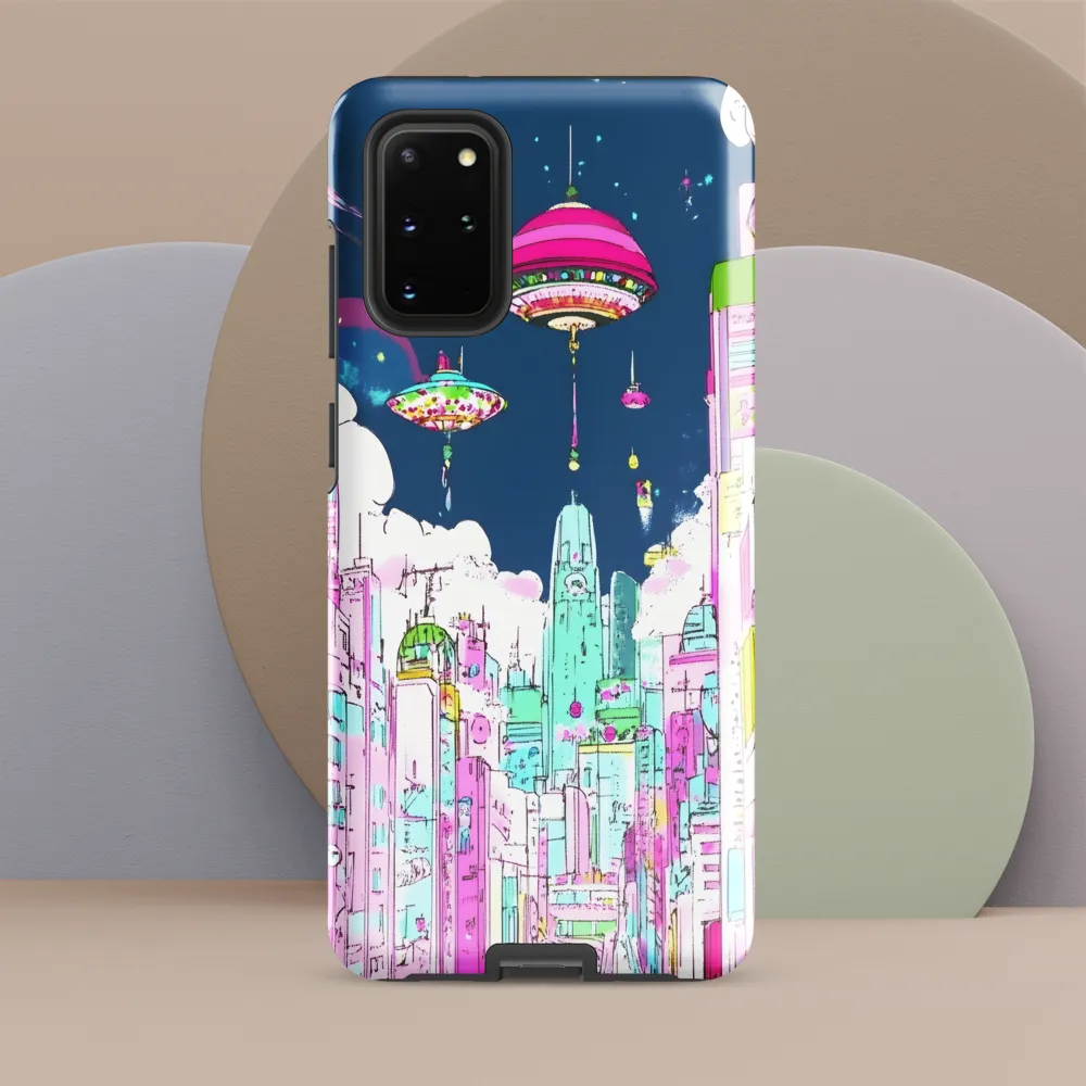 Futuristic Cityscape with Floating Structures
