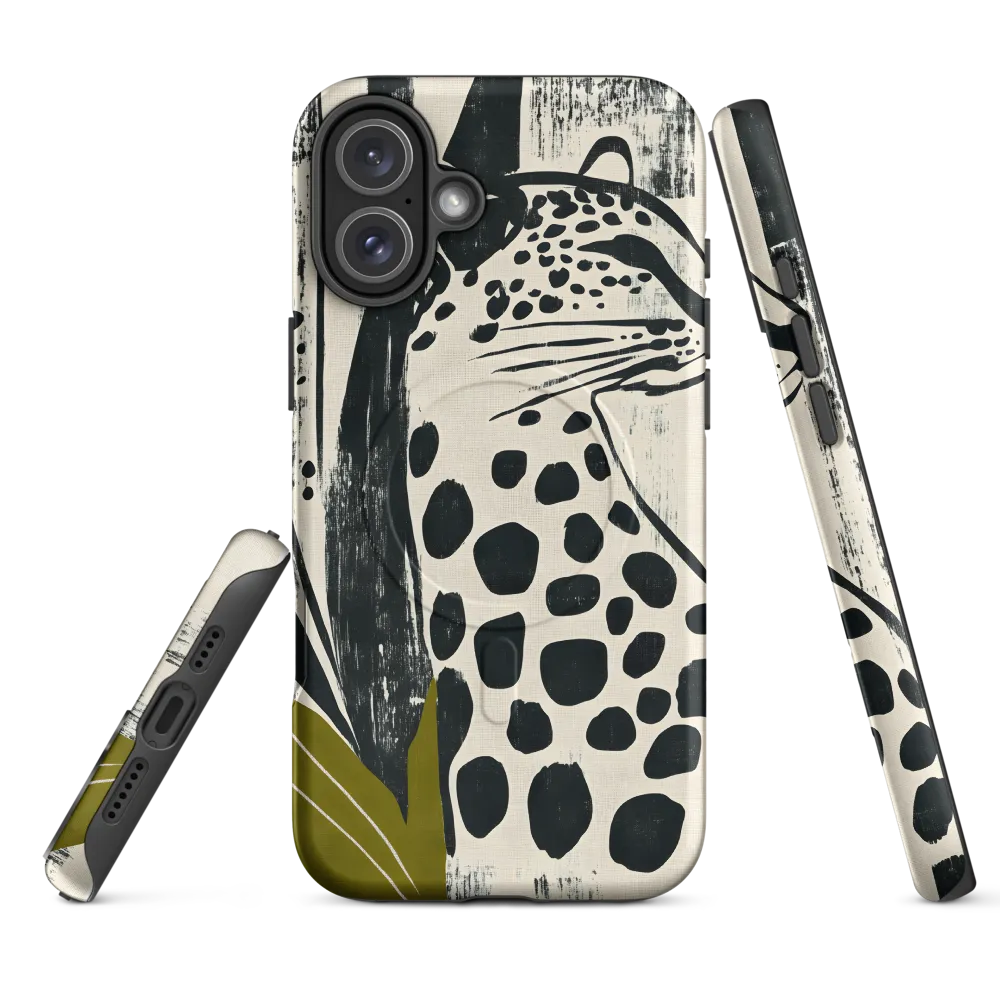 Leopard in Silhouette: A Modern Appeal | Phone Case |  16 Plus | MagSafe® Tough Case | Matte