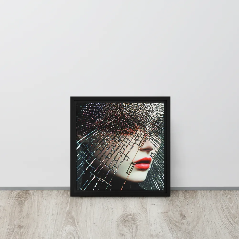 Fractured Identity | Canvas with Black Frame | 12″×12″