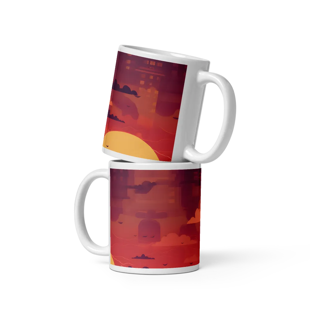 Serene Sunset Cityscape | Mugs | Multiple Sizes & Colors