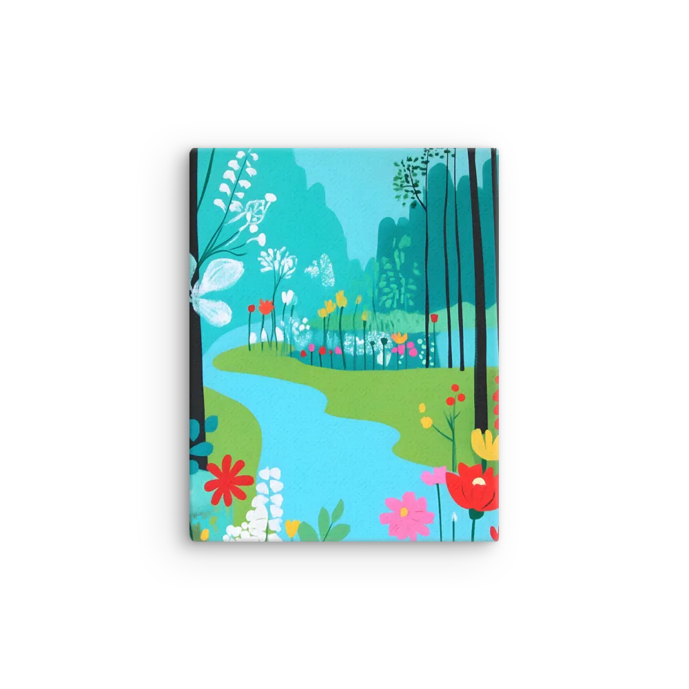 Whispers of Spring: A Colorful Retreat | Thin Canvas | 11″×14″
