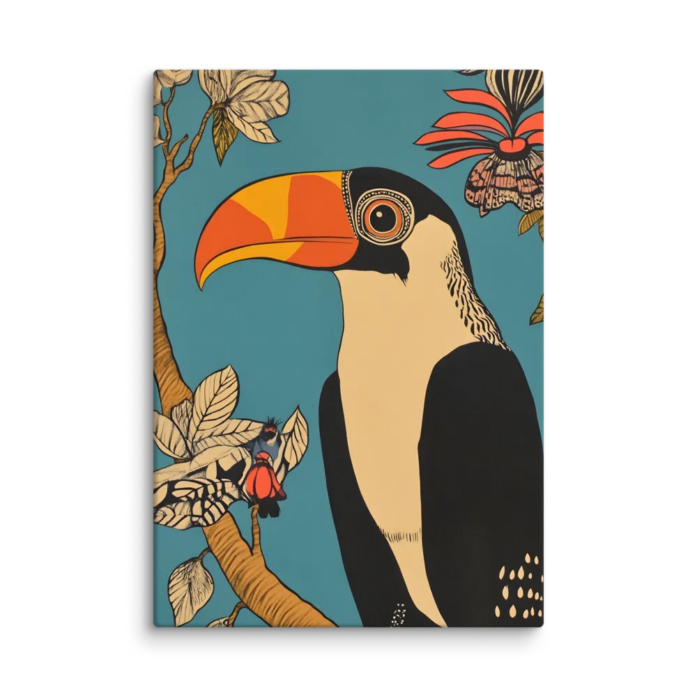 Tropical Majesty: The Toucan at Rest | Canvas | 28″×40″