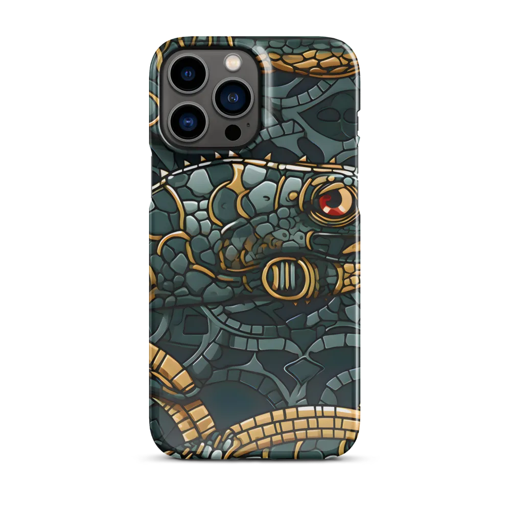 Reptilian Elegance: A Digital Art Nouveau Tapestry