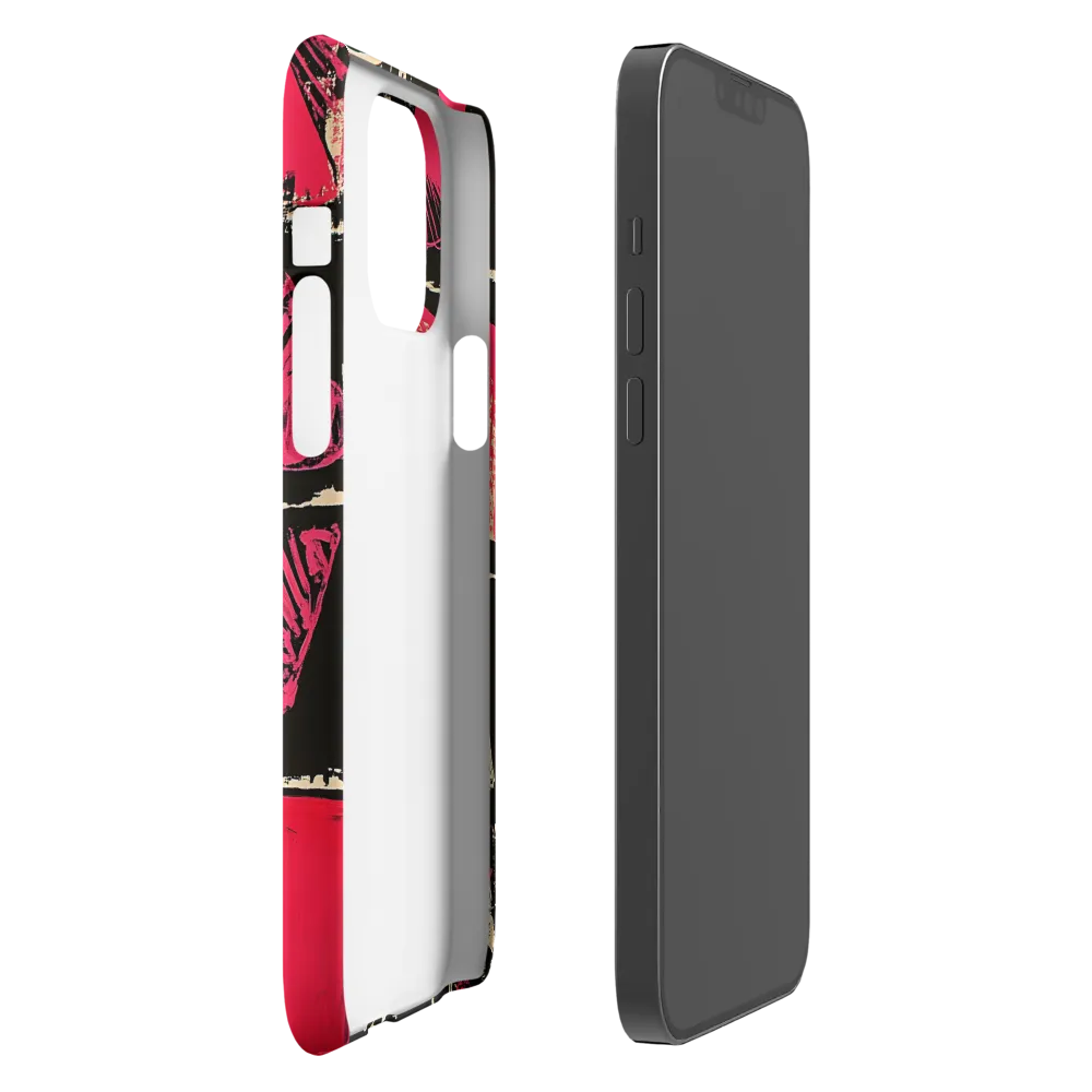 Geometric Symphony in Pink and Black