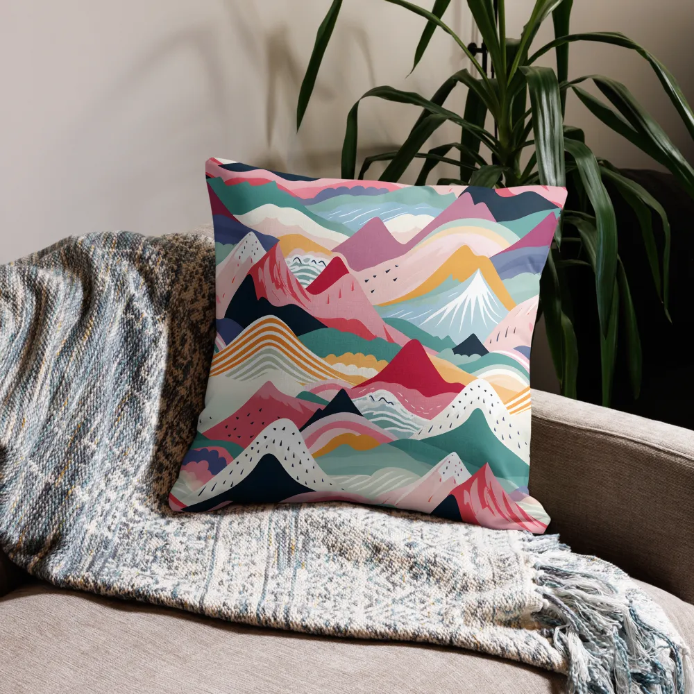 Harmonious Mountain Waves | Pillow Case | 22″×22″