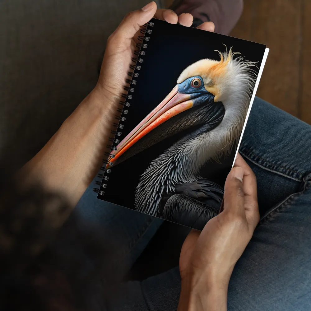 Majestic Portrait of a Pelican | Spiral Notebook