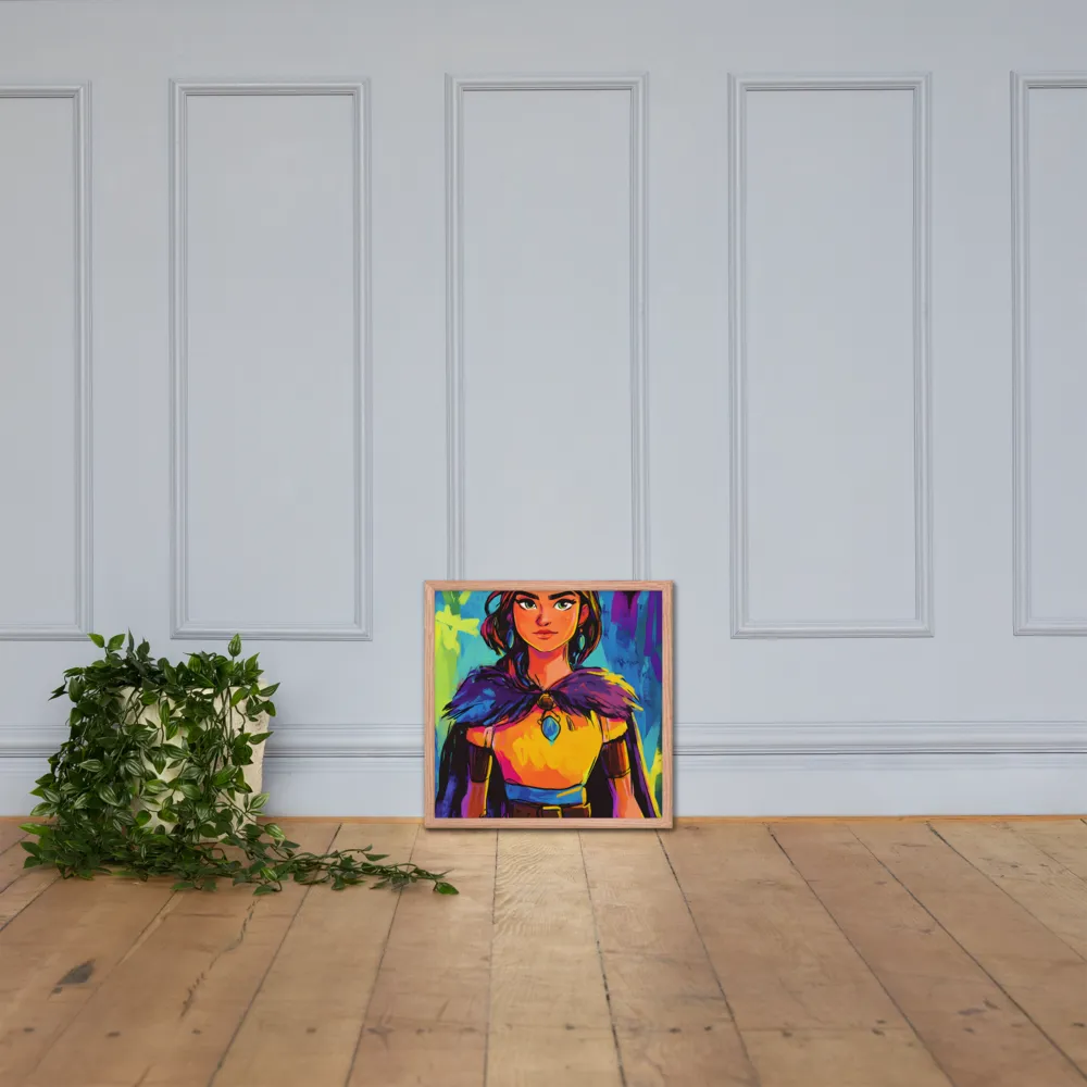 Guardian of Colors | Poster with Red oak Frame | 18″×18″