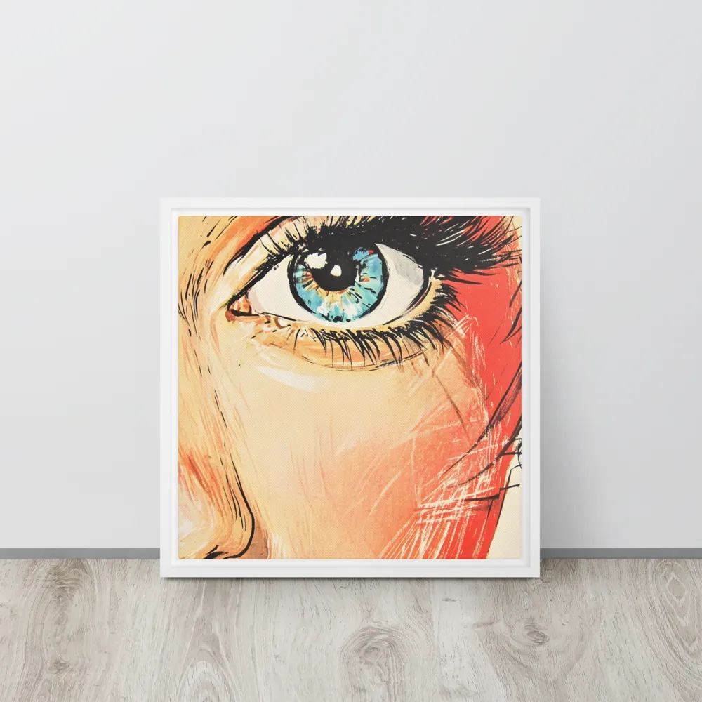 Gaze of Emotion | Canvas with White Frame | 16″×16″