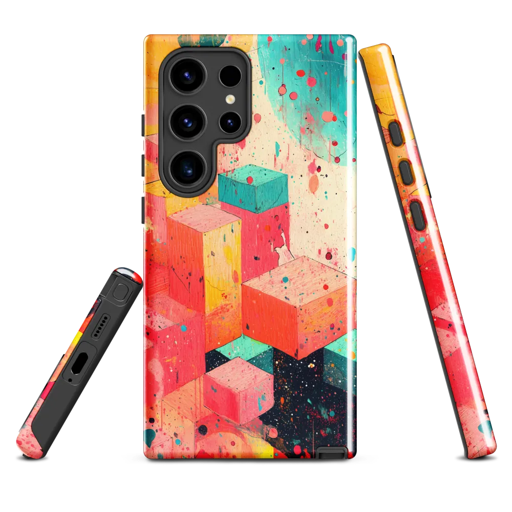 Cubist Symphony in Color | Phone Case |  S24 Ultra | Tough Case | Glossy