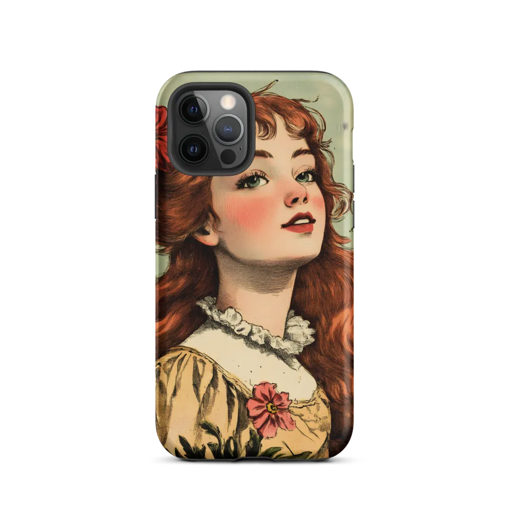 Whimsical Portrait of a Flower-Adorned Girl