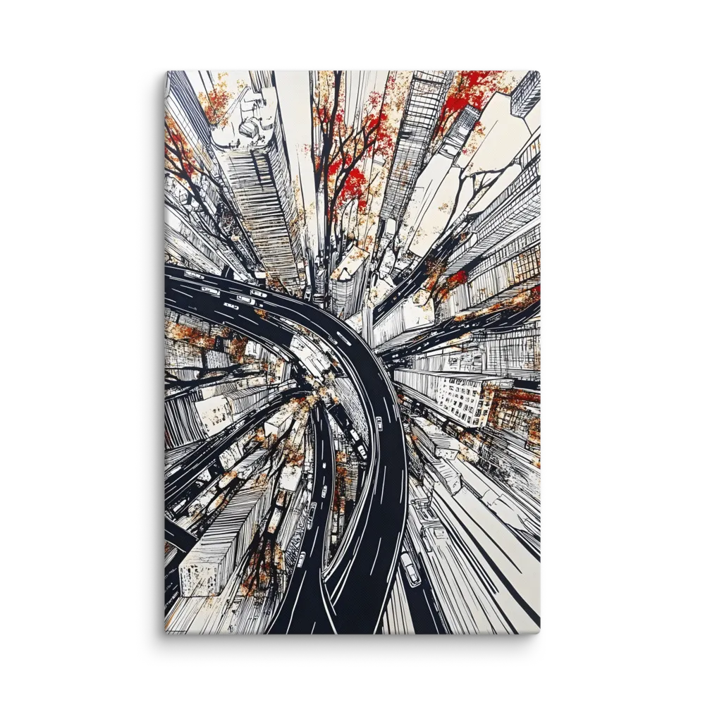 Urban Symphony: Aerial View of Life