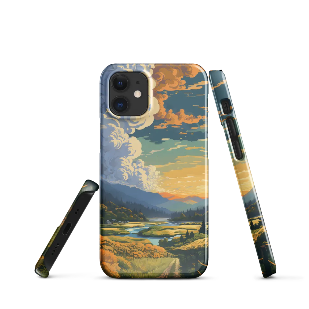 Tranquil Valley at Dusk | Phone Case |  12 Mini | Snap Case | Glossy