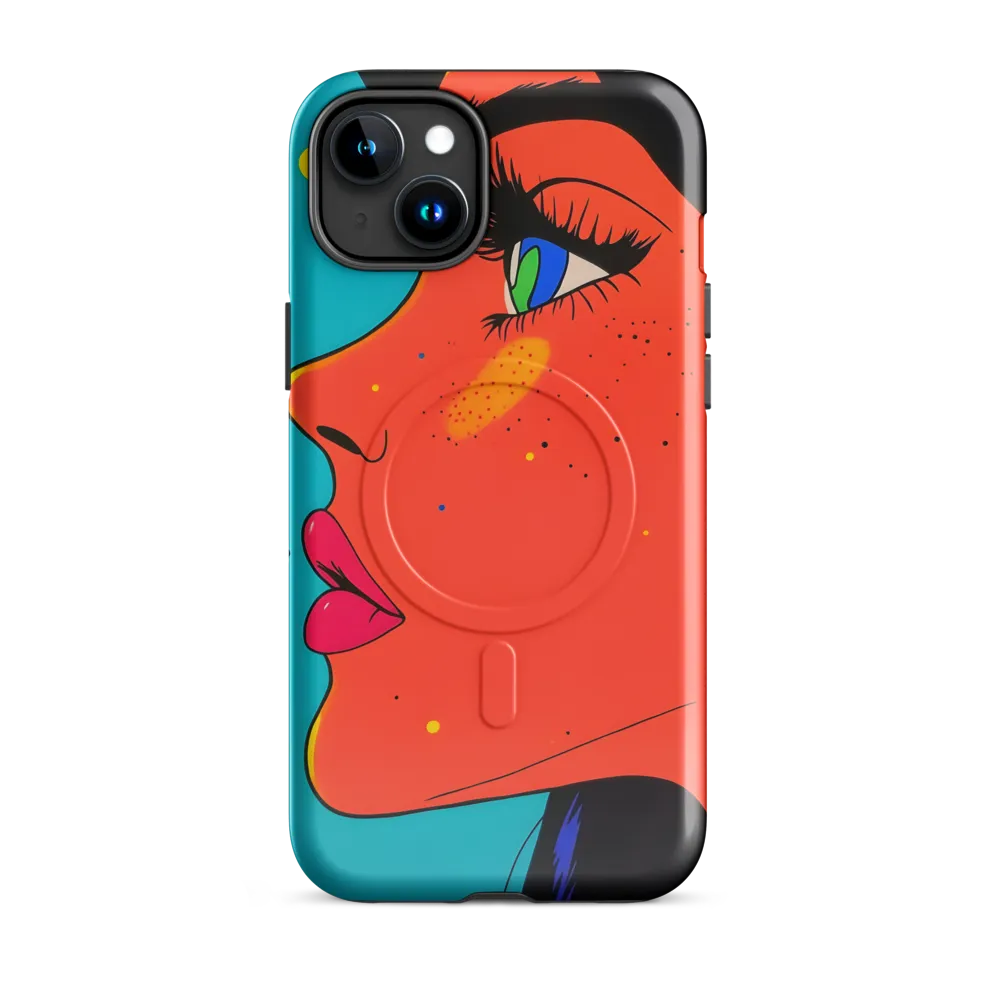 Vibrant Feminine Profile in Pop Art