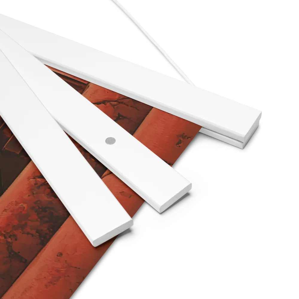 Defiant Echoes of Ruin | Poster With White Wood Hanger | 18″×18″