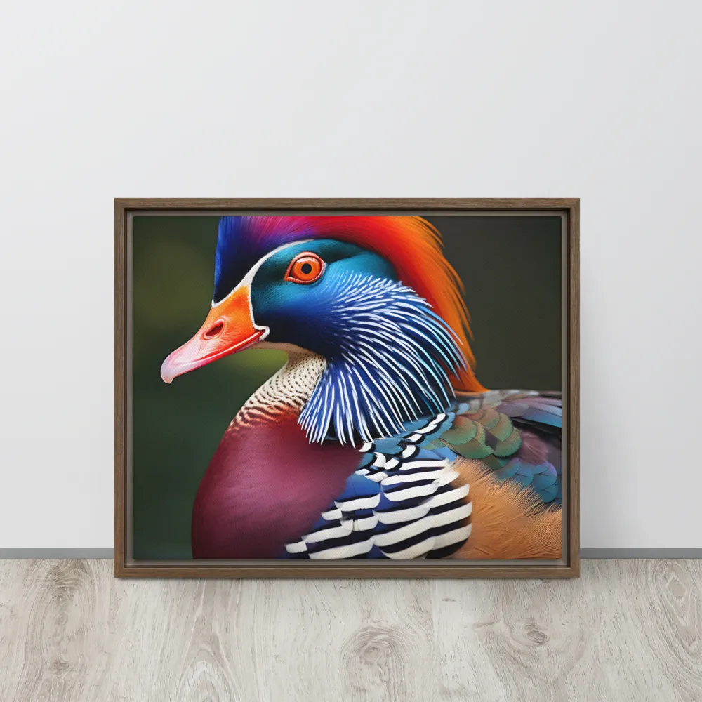 The Majestic Mandarin | Canvas with Brown Frame | 16″×20″