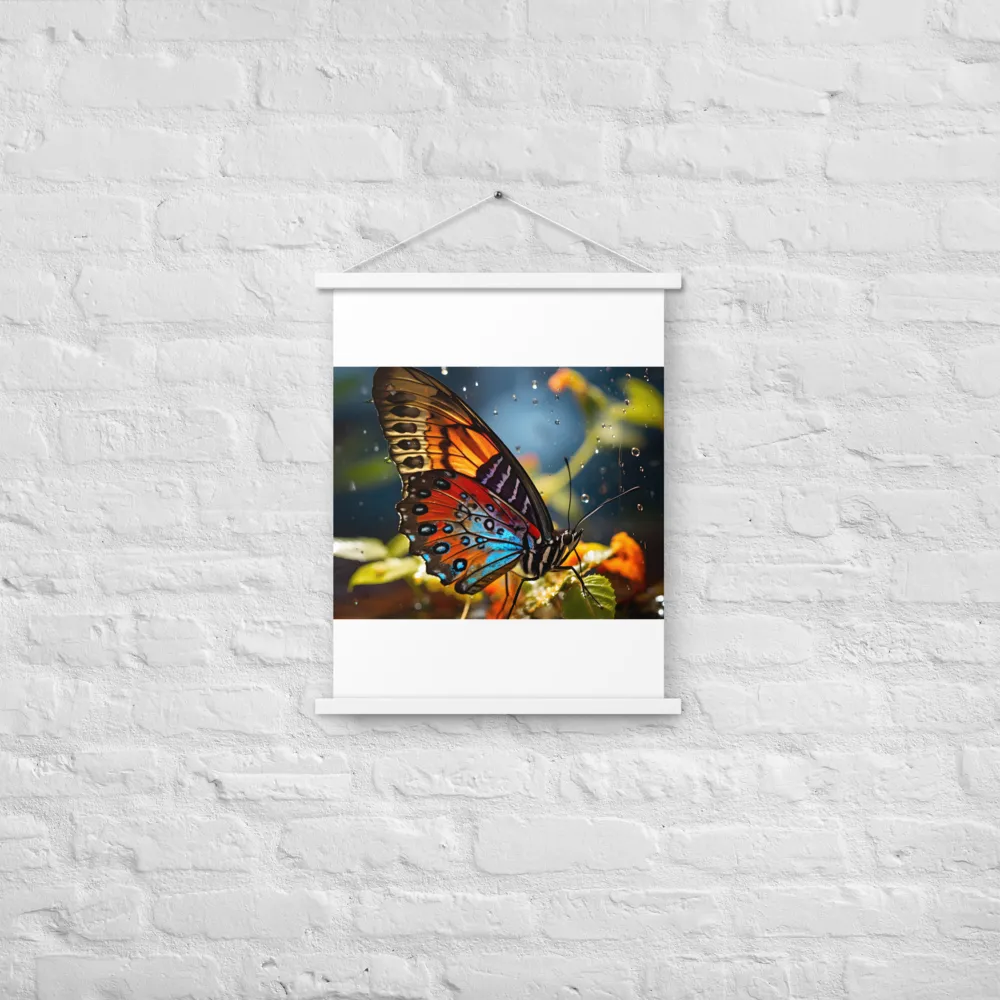 Dance of Colors: The Butterfly's Elegance | Poster With White Wood Hanger | 18″×24″