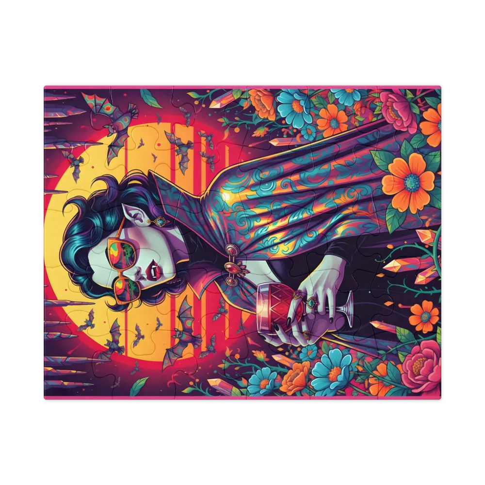 Neon Vampire 
 Jigsaw Puzzle in Tin Box