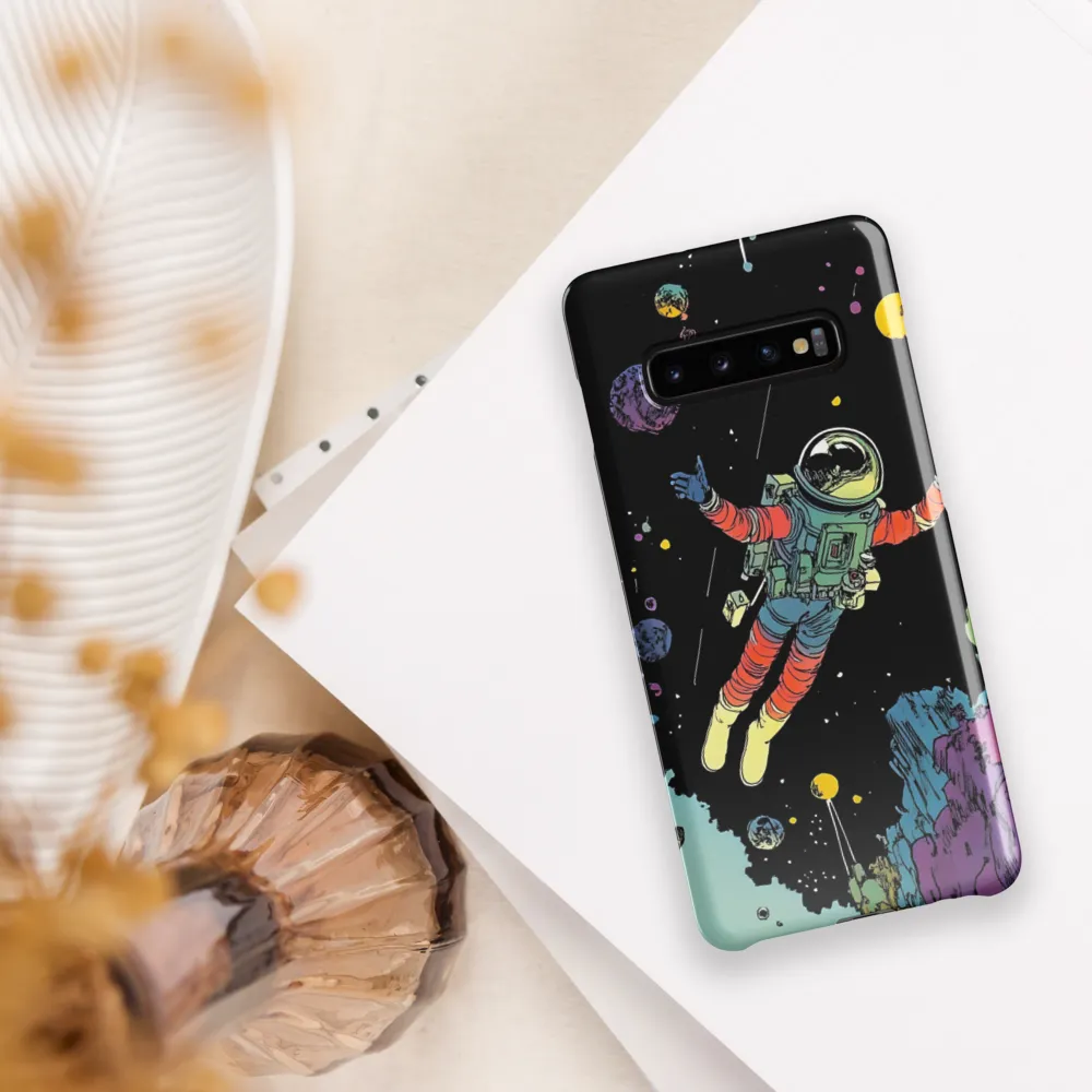 Celestial Voyage: The Astronaut's Journey | Phone Case |  S10 Plus | Snap Case | Glossy