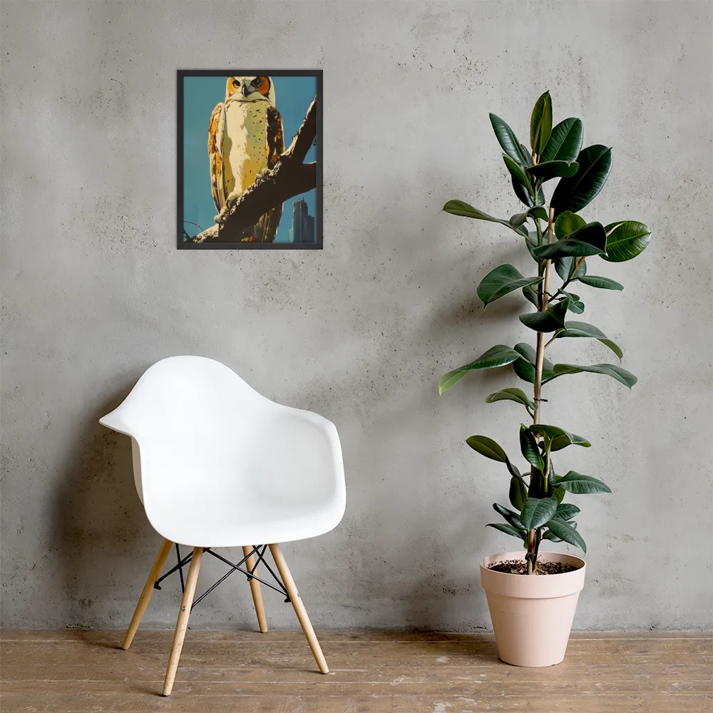 The Guardian of the Urban Wild | Poster with Black Frame | 16″×20″
