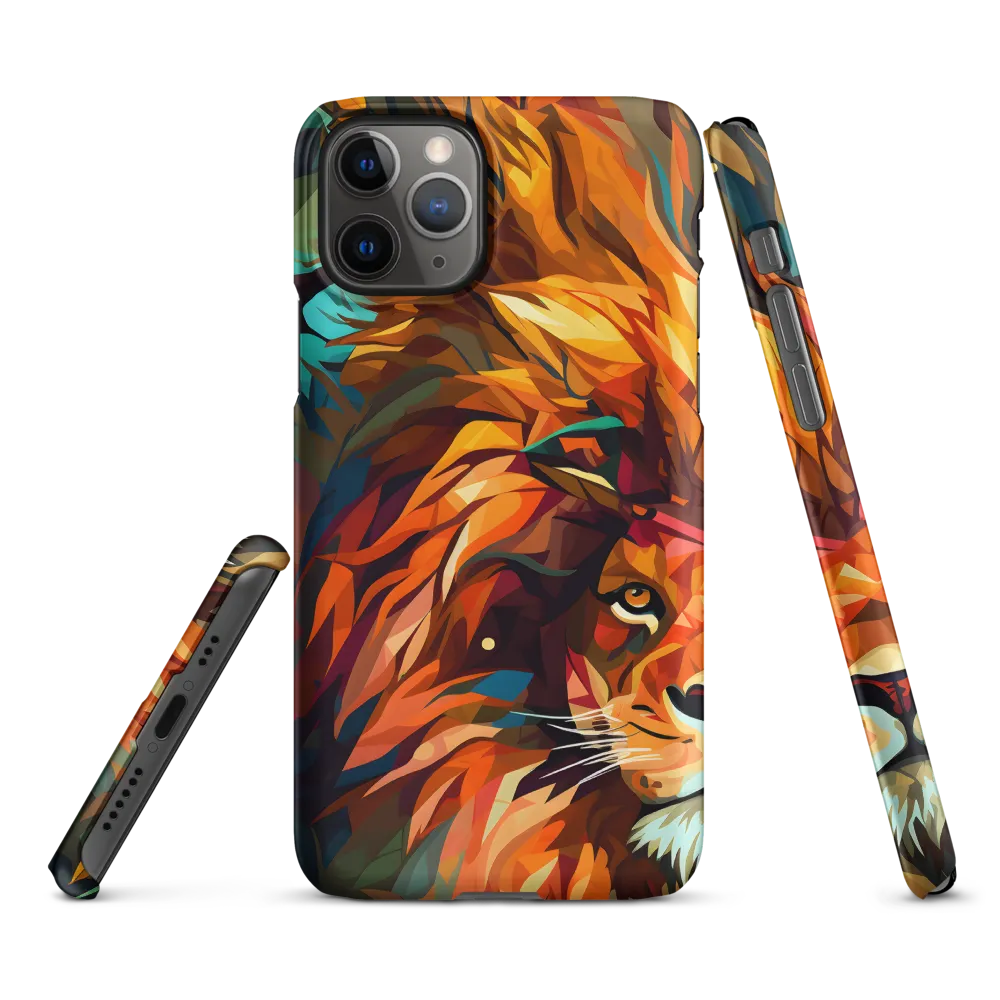 Majestic Gaze: The Polygonal Lion