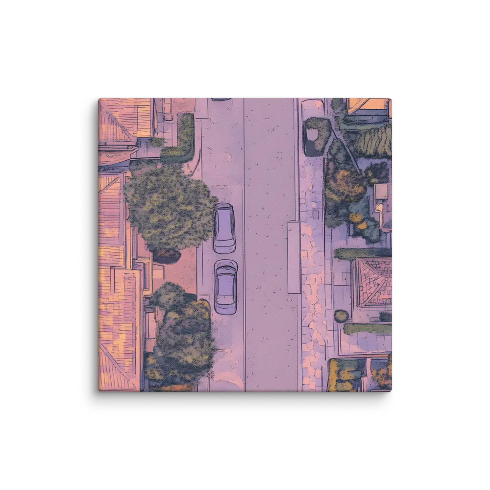 Aerial Serenity: Suburban Oasis | Canvas | 16″×16″