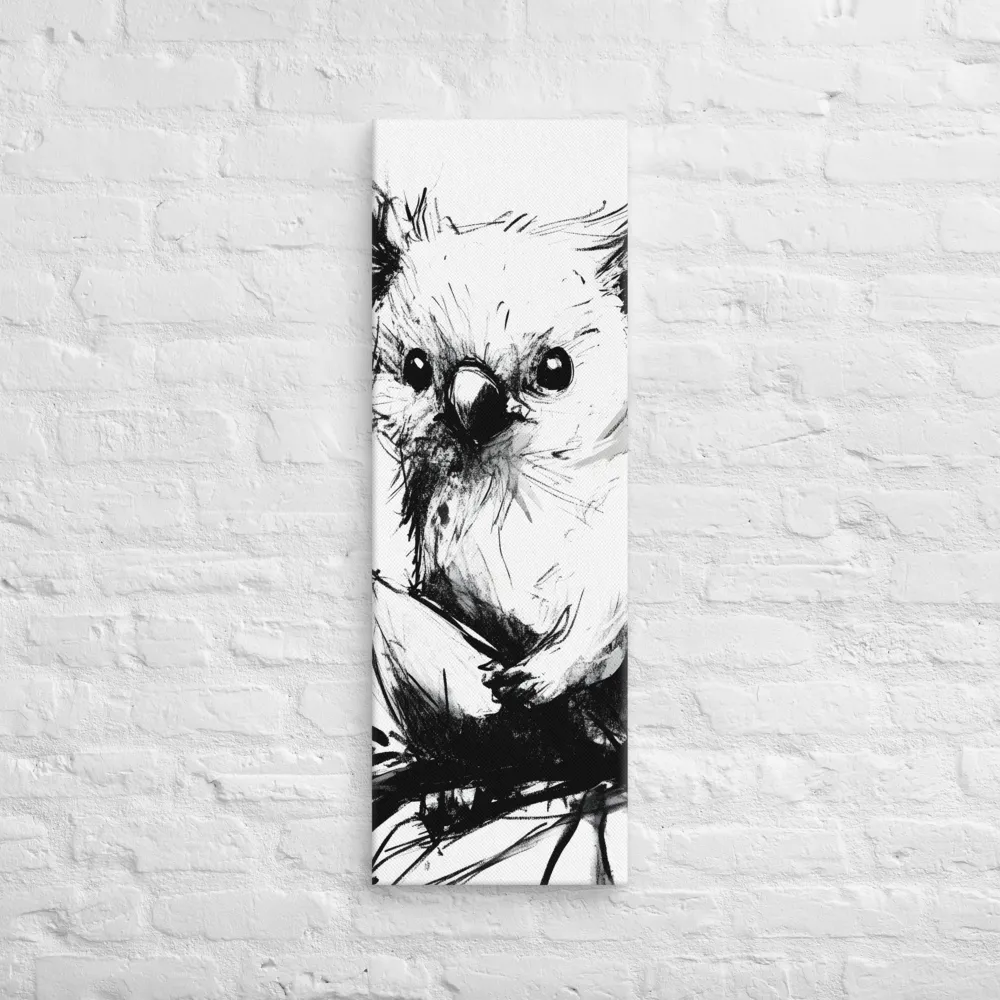Whimsical Koala in Ink | Canvas | 12″×36″