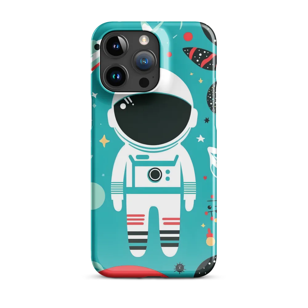 Whimsical Astronaut in Cosmic Wonderland | Phone Case |  15 Pro Max | Snap Case | Glossy