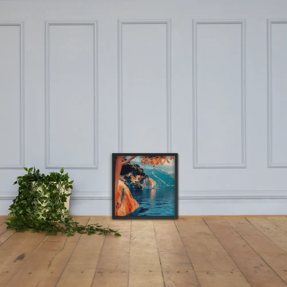 Elysian Waterscape | Poster with Black Frame | 18″×18″